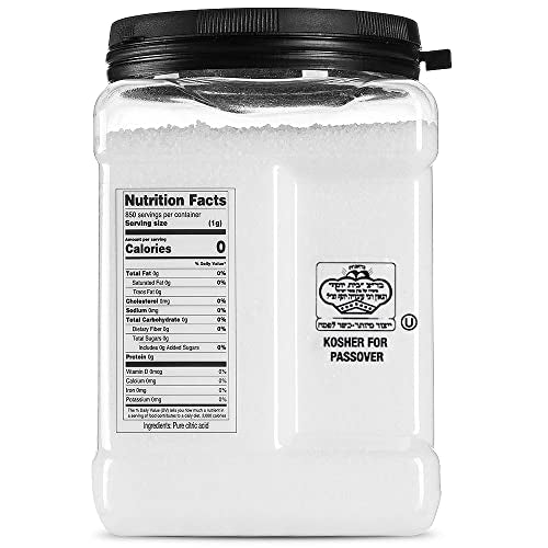 Roots Circle All-Natural Citric Acid | 1 Pack - 1.87 Pounds | Kosher for Passover | Food-Grade Flavor Enhancer, Household Cleaner & Preservative | for Skincare, Cooking, Baking, Bath Bombs - size: 1.88 Pound (Pack of 1)