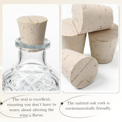 6 Pcs Carboy Cork Stopper, Fermentation Corks for Most 3 5 6 Gallon Glass Carboy Tapered Corks, Wood Tapered Stopper Bungs Cap for Home Brewing Wine