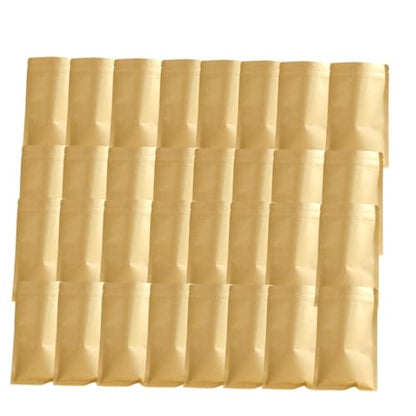 100pcs Kraft Paper Stand up Bag Self-sealing Food Storage for Cheese Shop Cafe Takeout Catering Retail Sealed