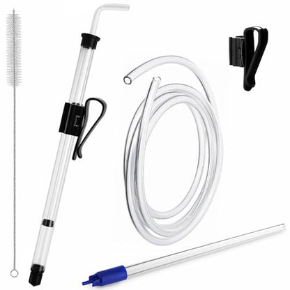 14” Auto Siphon with Bottling Wand 3/8” Racking Cane Beer Wine Siphon Auto Siphon Homebrew with 5.5FT Silicone Tubing & Clamp, Effortless Bottling Fermentation Siphoning Mead Wine Making Kit