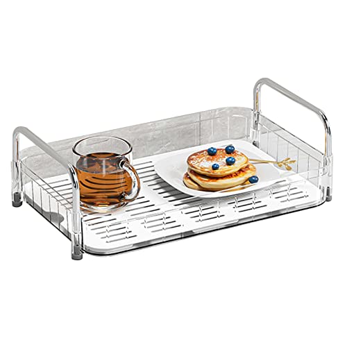 Cup Drying Rack Heavy Duty Plastic with Drain Tray Countertop Storage Shelf for Kitchen Countertop Organizer Home (Single Layer White) - color: Single Layer White
