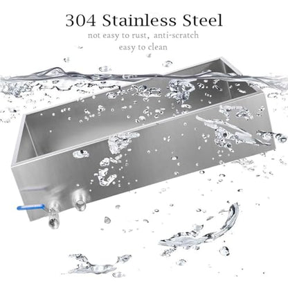 Marada Maple Syrup Evaporator Pan with Dual Interface Steam Table Pan,304 Stainless Jam Food Chafing for Home, Outdoor, Cooking (30"L x 16"W x 9.5"H) - size: 30x16x9.5 Inch (Pack of 1)