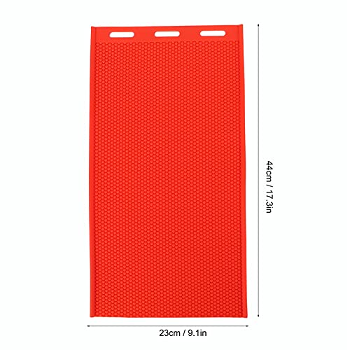 AUNMAS 2 Pack Beeswax Foundation Sheets, 17.3x9.1in Beekeeping Wax Press with Comb Texture, Reusable Rubber Base for Honeycomb Making (5.4mm Thick)