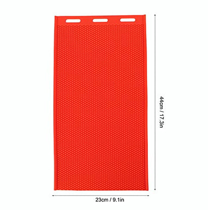 AUNMAS 2 Pack Beeswax Foundation Sheets, 17.3x9.1in Beekeeping Wax Press with Comb Texture, Reusable Rubber Base for Honeycomb Making (5.4mm Thick)