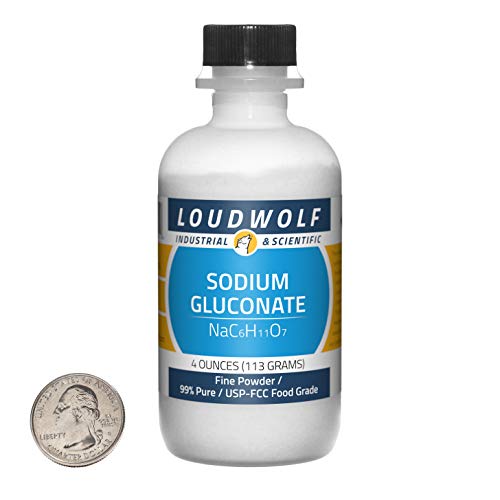 Sodium Gluconate/Fine Powder / 4 Ounces / 99+% Pure/USP-FCC Food Grade