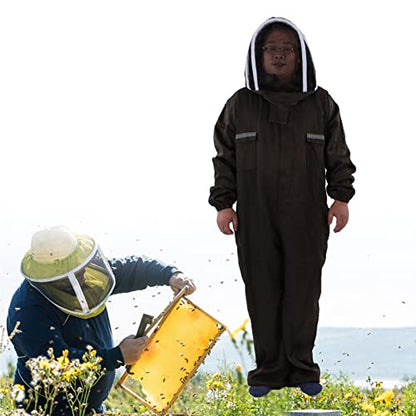 Ventilated Beekeeping Suit with Hat - Full - Body Sting Protected Beekeeper Gear for Adults