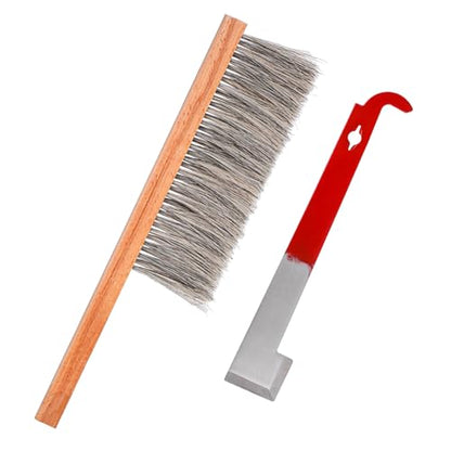 1 Set Beekeeping Tool Set Hive Tool Hook Bee Hive Kit Beehive Tool Brush Bee Supplies Bee Hive Brush Tool J Hook for Beekeepers Hive Tool j Beekeeping Tools Bee Keeping Tools