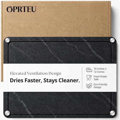 Large Stone Drying Mat for Kitchen Counter - 16”*12” Marble Veining Quick Drying Fast Absorbent Drying Mat, Natural Diatomaceous Earth Dish Drying Mat - size: 16" x 12"