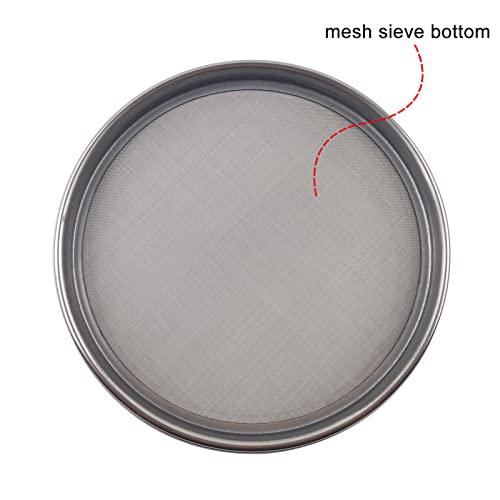 LABALPHA 325 Mesh Lab Sieves, Test Sieve #325 Mesh, 4'' Diameter, 304 Stainless Steel Wire Cloth (0.045mm) - size: 325 mesh (0.045mm)