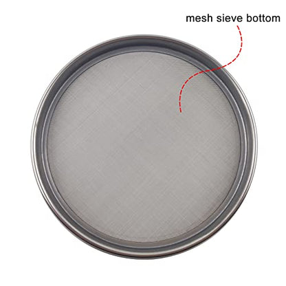 LABALPHA 325 Mesh Lab Sieves, Test Sieve #325 Mesh, 4'' Diameter, 304 Stainless Steel Wire Cloth (0.045mm) - size: 325 mesh (0.045mm)