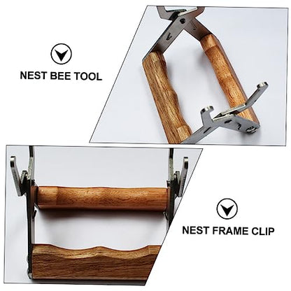 1Pc Stainless Steel Beehive Frame Grip Tool Easy to Use Honeycomb Spleen Lifter Clip for Beekeeping Essential Hive Frame Holder for Inspecting and Moving Bee
