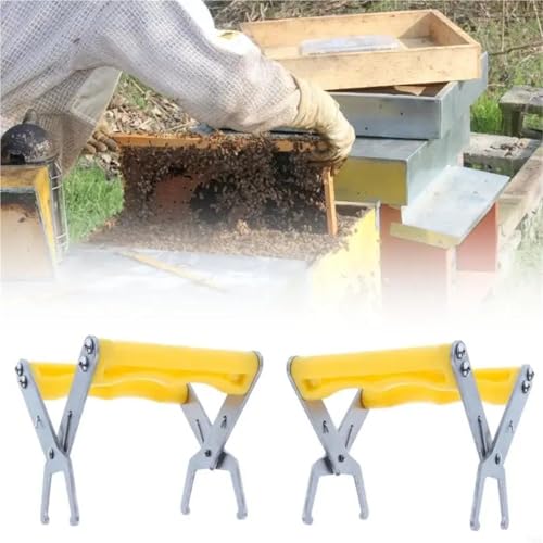 Bee Hive Frame Grip Beekeeping Frame Lifting Tool Stainless Steel Construction and Nonslip Plastic Handle for Beekeepers and Hobbyists Y5GB for Beekeeeper