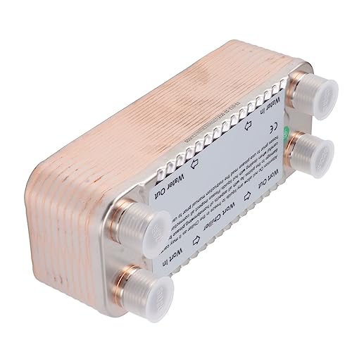 Rengue 20 Plates Homebrew Wort Chiller Counterflow Stainless Steel Plate Heat Exchanger with NPT1/2 Fittings for Efficient Beer Wort Cooling