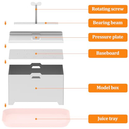Stainless Steel Tofu Press with Presser Towel & Drip Tray – DIY Tofu Maker for Homemade Firm Tofu, Paneer & Cheese – Effortless Water Removal for Enhanced Texture & Flavor - size: 6.3 x 4.72 Inches