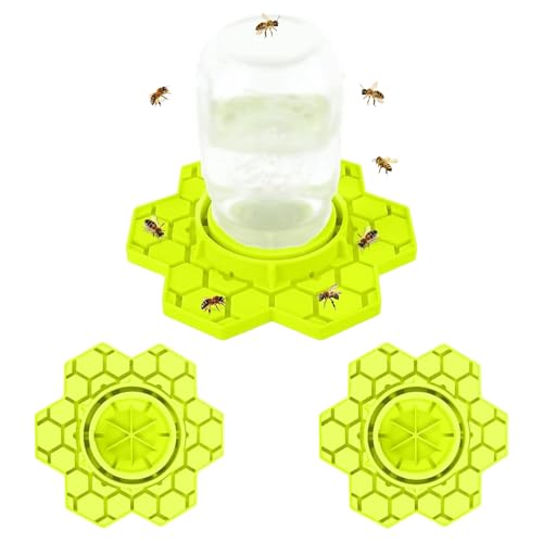 2Pcs Silicone Bee Water Station & Feeder for Regular & Wide Mason Jars, Versatile Garden Bee Waterer & Outdoor Bee Feeder, Durable, Essential for Backyard Garden Beekeeping