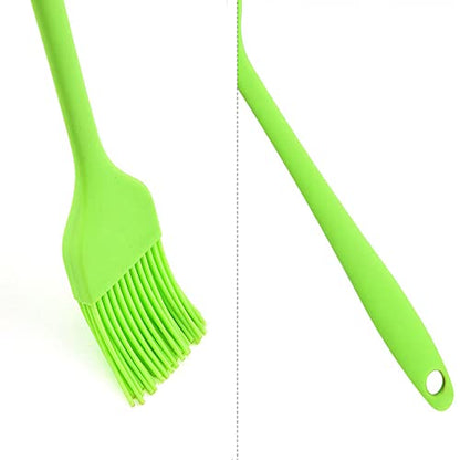 Silicone brush, Oil Brush for BBQ Kitchen Cooking Baking and Grilling (2 PCS,black) - color: Black