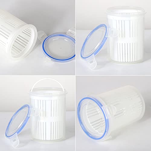 Firlar 2 Pack Pickle Jar with Strainer Insert, Transparent Pickle Storage Container with Leaks-Proof and Lock It Lid, Pickle Holder Keeper Lifter, Barrel of Olive Jalapeno, Large Flip Jar - color: Jar-2PCS