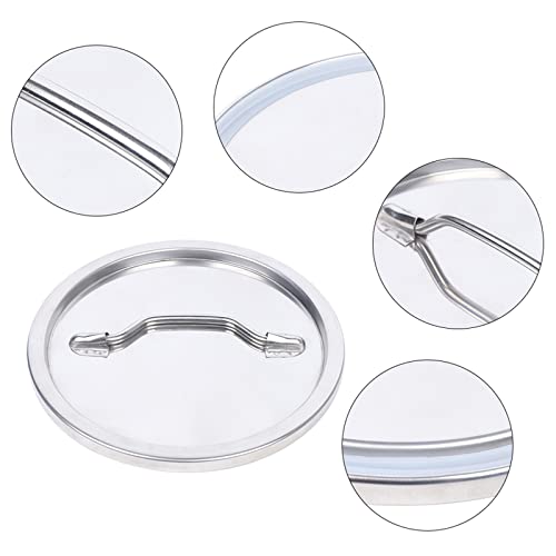 LOYALHEARTDY Stainless Steel Milk Bucket Lid, Durable Universal Lid with Embedded Silicone Seal Ring for 12L/20L/30L/40L/50L/60L Milk Bucket - color: Lid