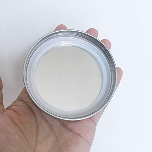 Stainless Steel Mason Jar Lids, Storage Caps with Silicone Seals for Wide Mouth Mason Canning Jars, Polished Surface, Reusable and Leak Proof, Pack of 12 (12-Pack Wide Mouth stainless steel) - size: 12-Pack Wide Mouth stainless steel