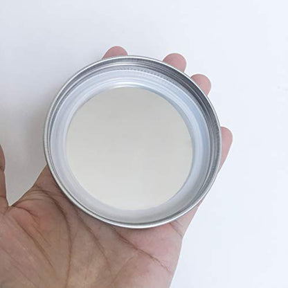 Stainless Steel Mason Jar Lids, Storage Caps with Silicone Seals for Wide Mouth Mason Canning Jars, Polished Surface, Reusable and Leak Proof, Pack of 12 (12-Pack Wide Mouth stainless steel) - size: 12-Pack Wide Mouth stainless steel