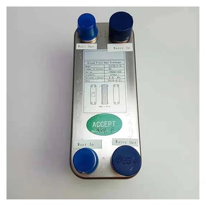Brazed Plate Heat Exchanger, 30 Plates Wort Chiller,Max 4.5 MPa,316 Stainless Steel Material