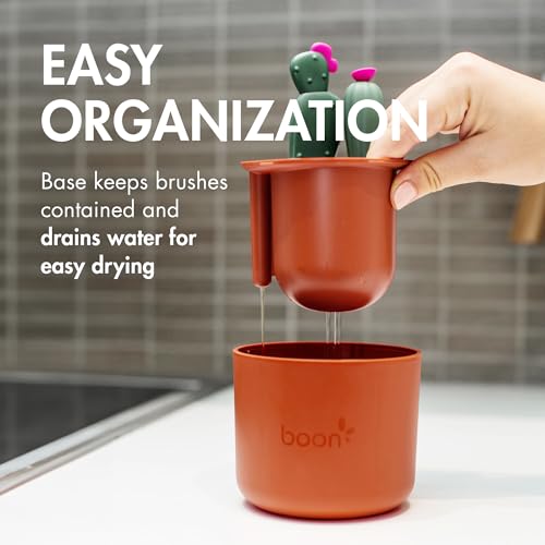 Boon Cacti Bottle Cleaning Brush Set, Terracotta , 4 Piece Set - size: 4 Piece Set, style: Terracotta Set