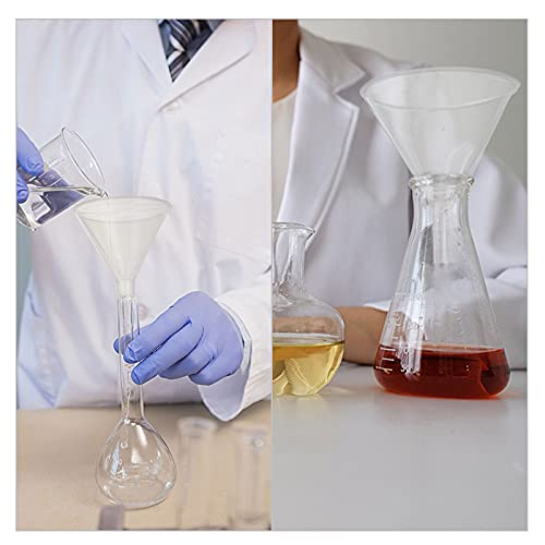 30Pcs Plastic Funnels Set, 4.7 Inch Wide Mouth Large Clear Funnels for Filling Water Bottles, Multipurpose Tool with Long Spout for Transferring Liquid, Spices, Powder, Lotion, Oils