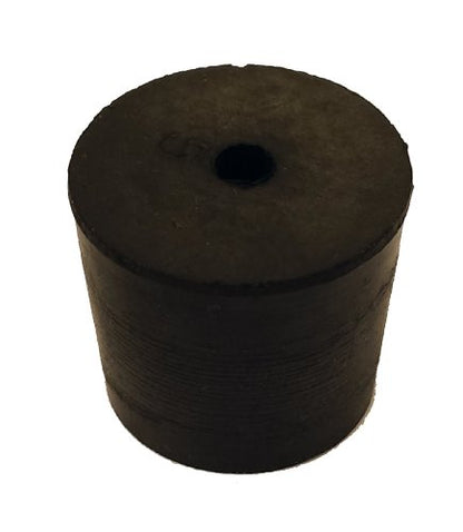 Herco Black Rubber One-Hole Stopper (Size 2) - 4 pcs