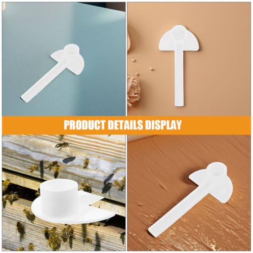 Alasum 10pcs Bee Water Feeding Tools for Beekeeping, Plastic Beehive Feeder Station with Convenient and Practical Design for Farm and Home Beekeeping