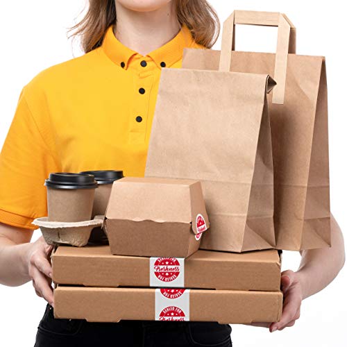 Food Delivery Tamper Evident Sealed for Freshness Labels - 500 Adhesive Stickers for Safe Food delivery (Circles Bulk 360 Pack) - size: Circles 2" - 360 Pack