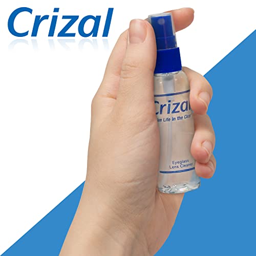 Crizal Eyeglass Lens Cleaning Kit – 2 Pack (2oz Spray + Microfiber Cloth) – Designed & Tested for AR-Coated Lenses – Complete Lens Care System - color: 2oz Spray W/Cloth, 2 Pack