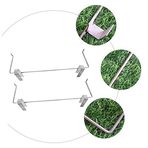 Happyyami 2pcs Bee Box Shelf Metal Storage Rack Metal Brackets Metal Coat Hanger Beekeeping Frame Support Bracket Bee Frame Holder Beehive Frame Holder Grip Beehive Hanger Bee House Stand