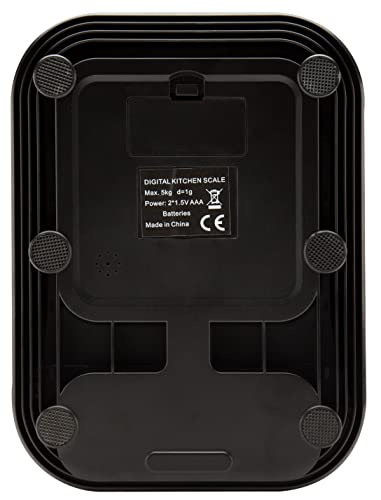 Talking Kitchen Scales - Big Numbers with Clear Loud Voice North American Accent (Black)
