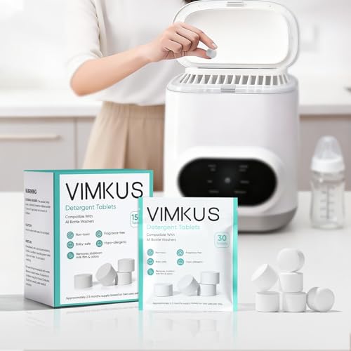 150Pcs Plant-Based Detergent Tablets for Bottle Washer – Baby-Safe, Residue-Free Cleaning for Baby Brezza,GROWNSY,Momcozy and Papablic Bottle Washer