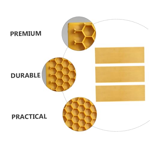 SUPVOX 3pcs Plastic Deep Hive Foundation for Beekeeping Orange Bee Nest Base Smooth Surface Reliable Plastic Material for Increased Honey Production