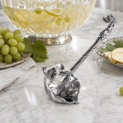 Arthur Court Grape Pattern Aluminum Serving Ladle - Elegant Punch/Soup Ladle for Entertaining - 12 Inch Long - size: 12 inches Grape