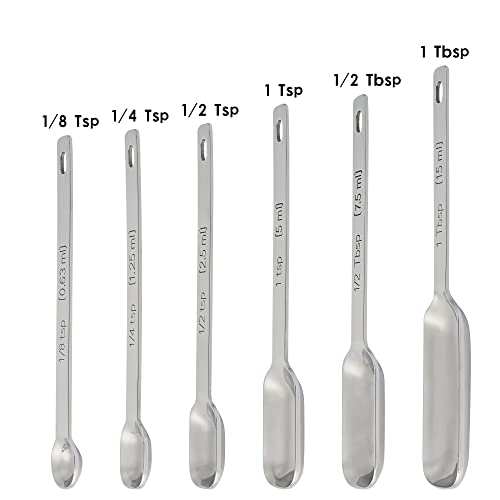 Stainless Steel Measuring Cups and Spoons Set of 12, 5 Dry Measuring Cups and 6 Measuring Spoons With Leveler for Kitchen