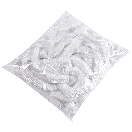 100pcs/bag Disposable Food Containers for Fresh Keeping Bads Storage Covers Kitchen,2x2x0.1cm (14-35cm Stretchable) - color: Transparent1