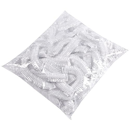 100pcs/bag Disposable Food Containers for Fresh Keeping Bads Storage Covers Kitchen,2x2x0.1cm (14-35cm Stretchable) - color: Transparent1