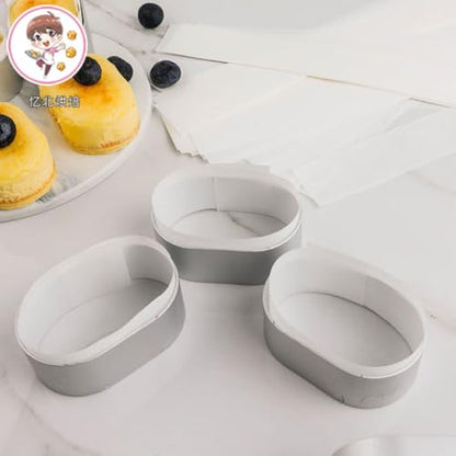 Cheese Mold and 200pcs Baking Tool Stainless Steel, Easy to Clean Creative Cake Mould to Keep Cheese in Shape Professional Cake Shop Baking Homemade Chocolate