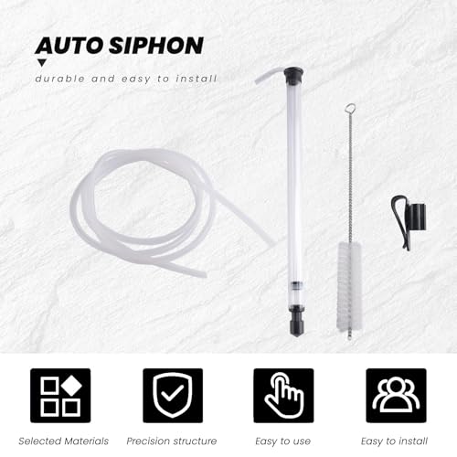 3/8In Auto Siphon Set Kit with Clamp 6.5' Ft Hose Bottling Siphoning Set Kit with Food Grade Free Plastic Tubing for Beer