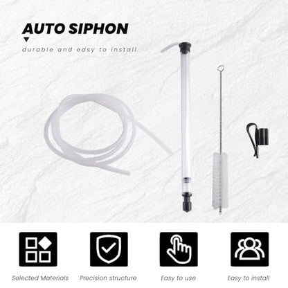 3/8In Auto Siphon Set Kit with Clamp 6.5' Ft Hose Bottling Siphoning Set Kit with Food Grade Free Plastic Tubing for Beer
