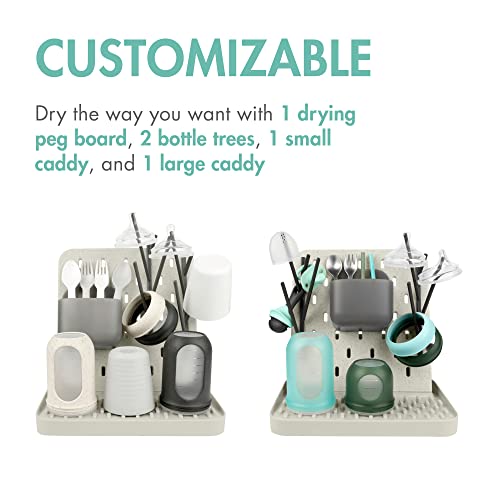 Boon Groove Vertical Baby Bottle Drying Rack - Customizable Drying Rack for Bottles, Toddler Cups, and Baby Accessories - Baby Bottle-Feeding Supplies - Holds 6 Baby Bottles