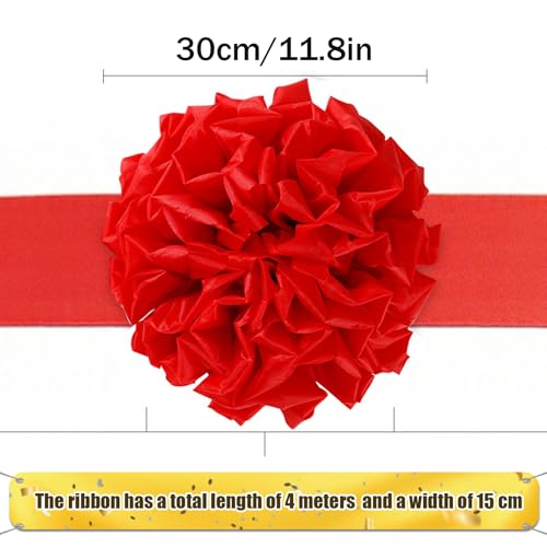 Grand Opening Ribbon-Cutting Ceremony Kit – Includes Gold Scissors, Flower Ball, Red Ribbon & White Gloves,Suitable for all ribbon-cutting and inauguration ceremonies (Embossed Handle) - style: Embossed Handle