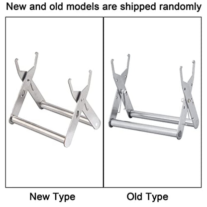 Pilipane Stainless Steel Beekeeping Frame Holder Lifter Capture Grip Tool Durable Anti y Bee Frame Clamp Remover for Honey Extraction Hive Management Silver 13 x 7.5 x 11.7cm