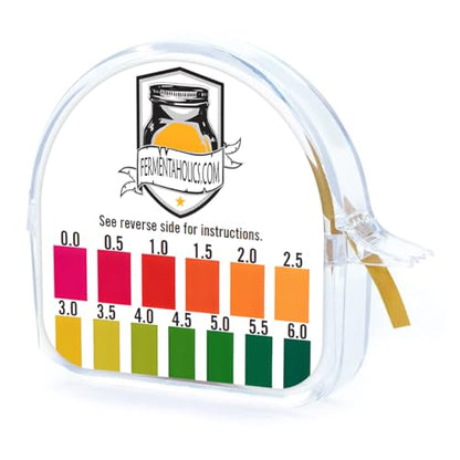 Fermentaholics Kombucha & Fermentation pH Test Strips – Instant Read pH Strips Dispenser for Brewing & Fermentation, pH Range 0–6 (pH Roll Dispenser) - size: pH Test Roll