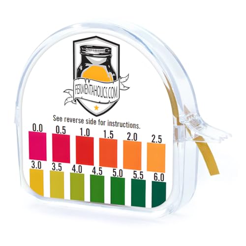 Fermentaholics Kombucha & Fermentation pH Test Strips – Instant Read pH Strips Dispenser for Brewing & Fermentation, pH Range 0–6 (pH Roll Dispenser) - size: pH Test Roll