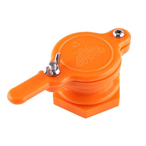 Plastic Honey Gate Valve Honey Extractor Honey Tap Beekeeping Bottling Beekeeper Equipment Gate Valve for Food and Honey White Orange (White)