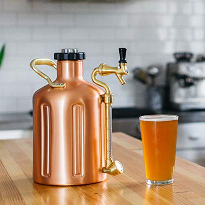 GrowlerWerks Copper uKeg Carbonated Growler-Great Gift for Beer Lovers, 128 oz - color: Copper, size: 128 Ounces