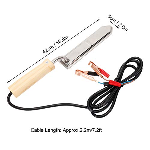 Electric Honey Uncapping Knife, Hot Knife for Honey Comb, Stainless Steel Beekeeping Tool with Wooden Handle, Honey Extractor, Bee Keeping Starter Kit, 12V 42cm Cutter